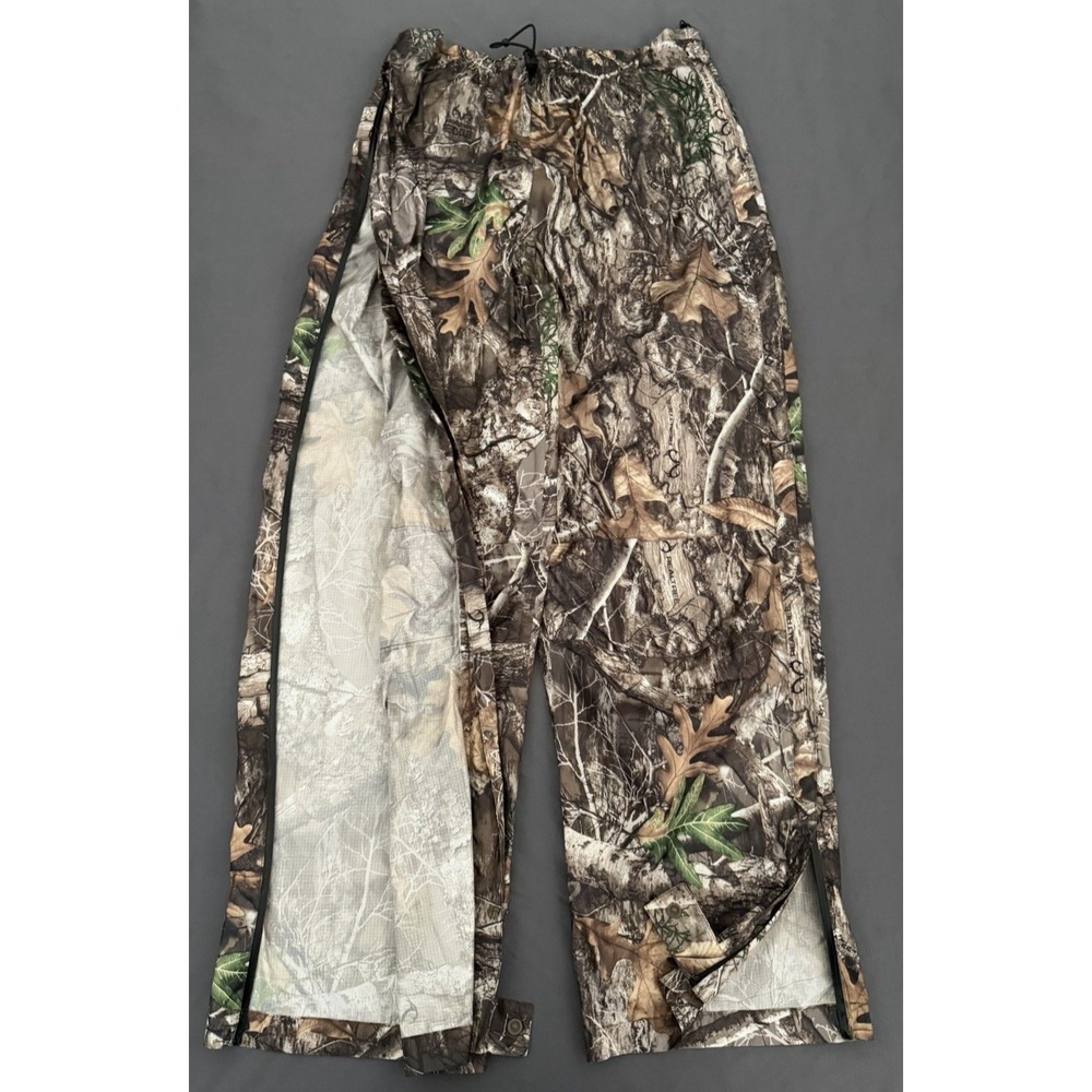 Kings Shadow Camo Rainwear Pants Mens Sz XL Brown Mountain KCM1560 Side Leg Zip
